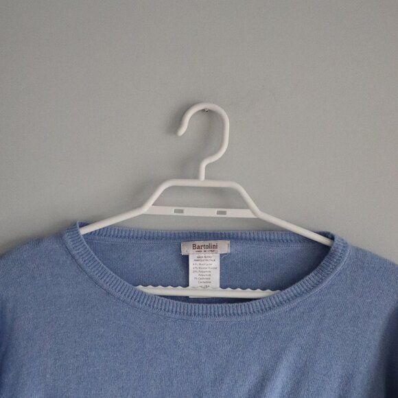 Bartolini Womens Blue Sz XL Wool/Cashmere Italian 'Ciao' Pullover Knit Sweater - Picture 4 of 11